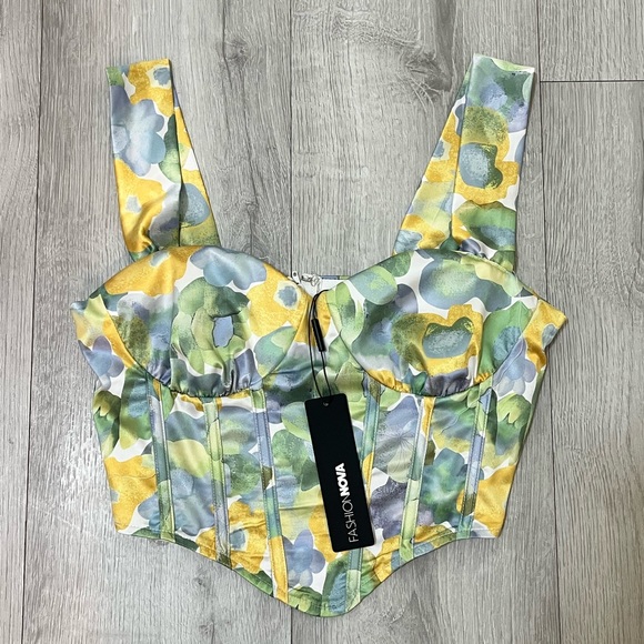 Fashion Nova New Floral Corset Top Size S (corset style) - Picture 4 of 7